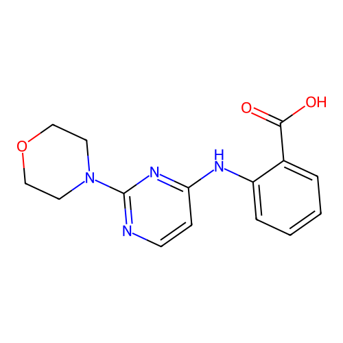 2-[(2-morpholin-4-ylpyrimidin-4-yl)amino]benzoic Acid structure
