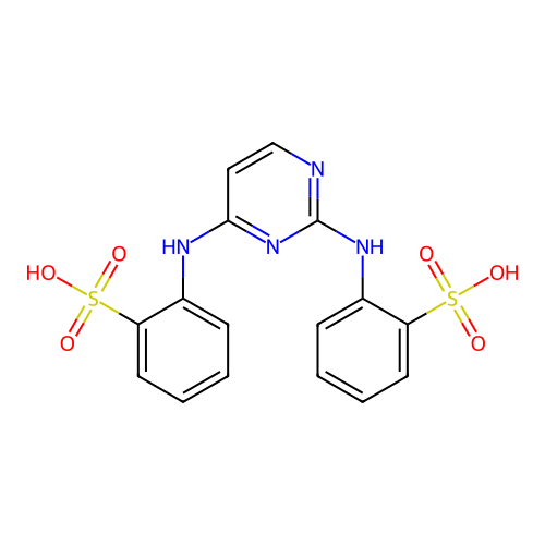 2,2'-(Pyrimidine-2,4-diylbis(azanediyl))dibenzenesulfonic acid structure