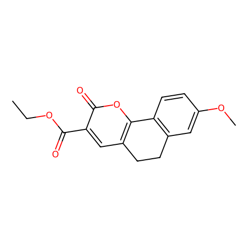 Ethyl 8-methoxy-2-oxo-5,6-dihydrobenzo[h]chromene-3-carboxylate structure