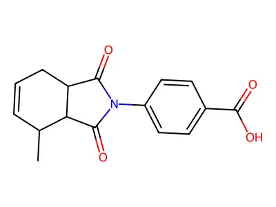 4-(4-Methyl-1,3-dioxo-3a,4,7,7a-tetrahydro-1H-isoindol-2(3H)-yl)benzoic acid structure