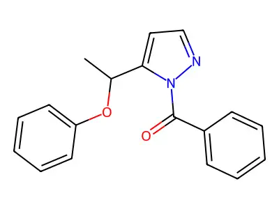 [5-(1-phenoxyethyl)-1H-pyrazol-1-yl](phenyl)methanone structure