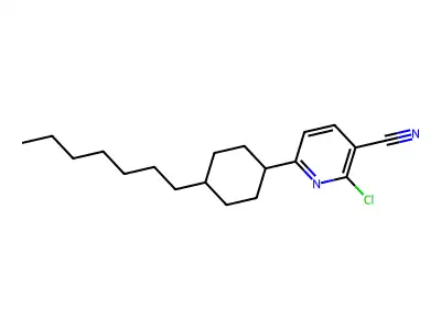 2-Chloro-6-(4-heptylcyclohexyl)pyridine-3-carbonitrile structure