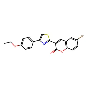 6-Bromo-3-[4-(4-ethoxyphenyl)-1,3-thiazol-2-yl]chromen-2-one structure