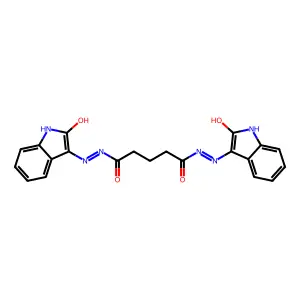 N'~1~,N'~5~-bis[(3Z)-2-oxo-1,2-dihydro-3H-indol-3-ylidene]pentanedihydrazide structure