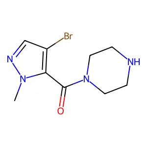 (4-Bromo-2-methylpyrazol-3-yl)-piperazin-1-ylmethanone structure