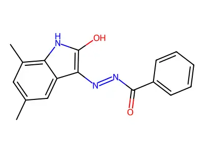 N'-[(3Z)-5,7-Dimethyl-2-oxo-2,3-dihydro-1H-indol-3-ylidene]benzohydrazide structure