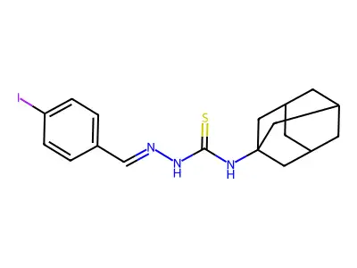 1-(1-Adamantyl)-3-[(4-iodophenyl)methylideneamino]thiourea structure