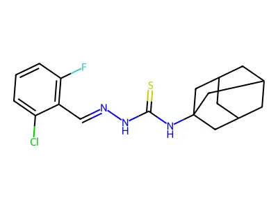 1-(1-Adamantyl)-3-[(2-chloro-6-fluorophenyl)methylideneamino]thiourea structure