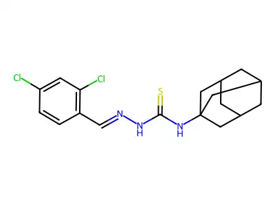 1-(1-Adamantyl)-3-[(2,4-dichlorophenyl)methylideneamino]thiourea structure