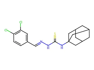 1-(1-Adamantyl)-3-[(3,4-dichlorophenyl)methylideneamino]thiourea structure