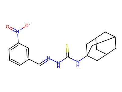 1-(1-Adamantyl)-3-[(3-nitrophenyl)methylideneamino]thiourea structure