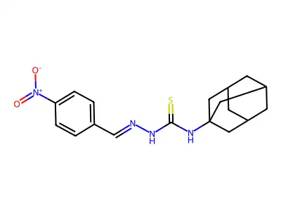 1-(1-Adamantyl)-3-[(4-nitrophenyl)methylideneamino]thiourea structure