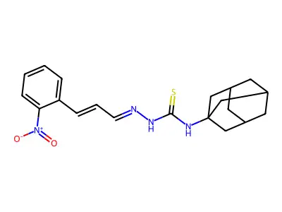 1-(1-Adamantyl)-3-[3-(2-nitrophenyl)prop-2-enylideneamino]thiourea structure