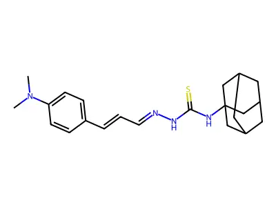 1-(1-Adamantyl)-3-[3-[4-(dimethylamino)phenyl]prop-2-enylideneamino]thiourea structure
