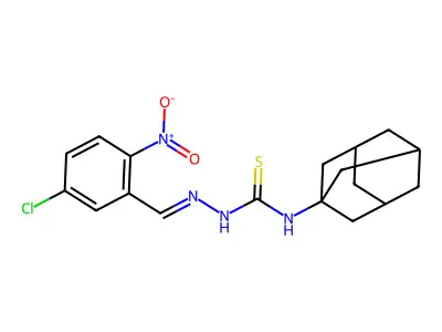 1-(1-Adamantyl)-3-[(5-chloro-2-nitrophenyl)methylideneamino]thiourea structure