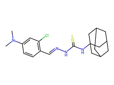 1-(1-Adamantyl)-3-[[2-chloro-4-(dimethylamino)phenyl]methylideneamino]thiourea structure