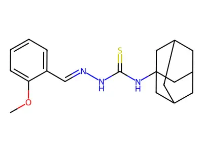 1-(1-Adamantyl)-3-[(2-methoxyphenyl)methylideneamino]thiourea structure