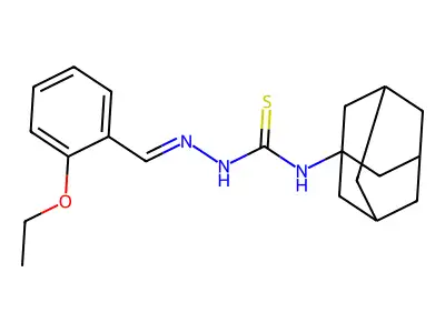 1-(1-Adamantyl)-3-[(2-ethoxyphenyl)methylideneamino]thiourea structure