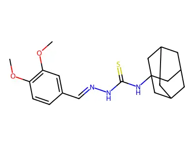 1-(1-Adamantyl)-3-[(3,4-dimethoxyphenyl)methylideneamino]thiourea structure