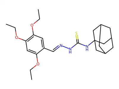 1-(1-Adamantyl)-3-[(2,4,5-triethoxyphenyl)methylideneamino]thiourea structure