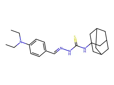 1-(1-Adamantyl)-3-[[4-(diethylamino)phenyl]methylideneamino]thiourea structure