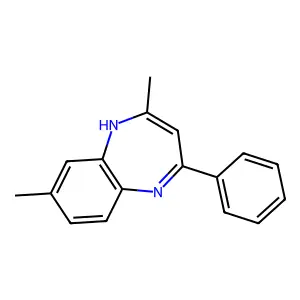 4,7-dimethyl-2-phenyl-1H-1,5-benzodiazepine structure