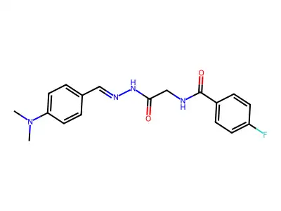 N-(2-(2-(4-(Dimethylamino)benzylidene)hydrazino)-2-oxoethyl)-4-fluorobenzamide structure
