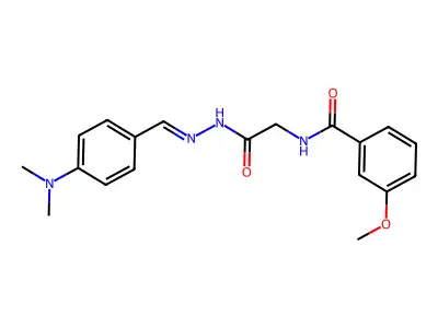 N-(4-Dimethylamino-benzylidene-hydrazinocarbonylmethyl)-3-methoxy-benzamide structure