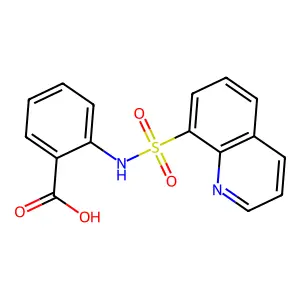 2-[(8-Quinolinylsulfonyl)amino]benzoic acid structure
