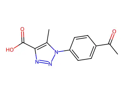 1-(4-Acetyl-phenyl)-5-methyl-1H-[1,2,3]triazole-4-carboxylic acid structure