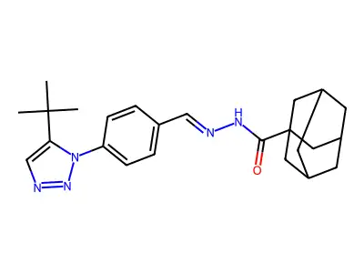 Tricyclo[3.3.1.13,7]decane-1-carboxylic acid, 2-[[4-[5-(1,1-dimethylethyl)-1H-1,2,3-triazol-1-yl]phenyl]methylene]hydrazide structure