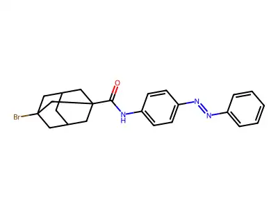 3-bromo-N-(4-phenyldiazenylphenyl)adamantane-1-carboxamide structure