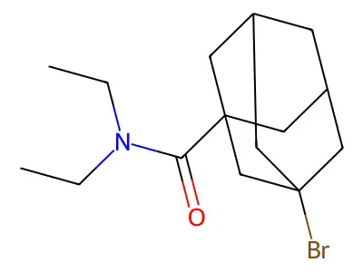 3-bromo-N,N-diethyladamantane-1-carboxamide structure