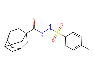 N'-(4-methylbenzenesulfonyl)tricyclo[4.3.1.1^{3,8}]undecane-1-carbohydrazide structure