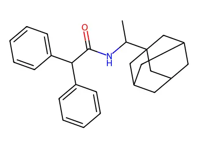 N-[1-(1-adamantyl)ethyl]-2,2-diphenylacetamide structure