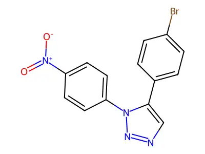 5-(4-Bromophenyl)-1-(4-nitrophenyl)-1H-1,2,3-triazole structure
