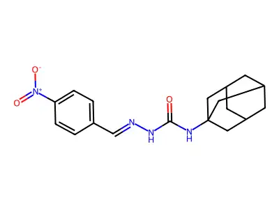 1-(1-adamantyl)-3-[(E)-(4-nitrophenyl)methylideneamino]urea structure