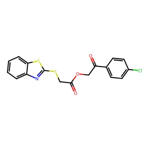 2-(4-Chlorophenyl)-2-oxoethyl 2-(benzo[d]thiazol-2-ylthio)acetate structure