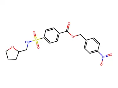 (4-Nitrophenyl)methyl 4-(oxolan-2-ylmethylsulfamoyl)benzoate structure