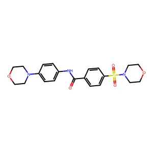 N-(4-morpholin-4-ylphenyl)-4-morpholin-4-ylsulfonylbenzamide structure