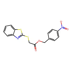 (4-Nitrophenyl)methyl 2-(1,3-benzothiazol-2-ylsulfanyl)acetate structure