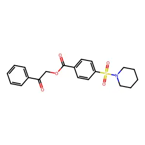 2-Oxo-2-phenylethyl 4-(piperidin-1-ylsulfonyl)benzoate structure