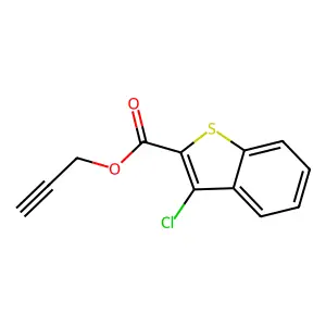 Prop-2-ynyl 3-chloro-1-benzothiophene-2-carboxylate structure