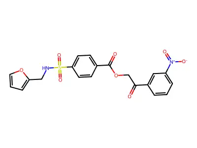 2-(3-Nitrophenyl)-2-oxoethyl 4-[(furan-2-ylmethyl)sulfamoyl]benzoate structure