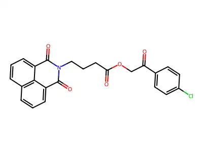 2-(4-chlorophenyl)-2-oxoethyl 4-(1,3-dioxo-1H-benzo[de]isoquinolin-2(3H)-yl)butanoate structure