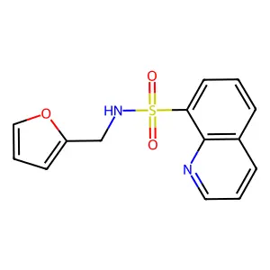 N-(2-furylmethyl)-8-quinolinesulfonamide structure
