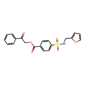 2-Oxo-2-phenylethyl 4-{[(furan-2-yl)methyl]sulfamoyl}benzoate structure