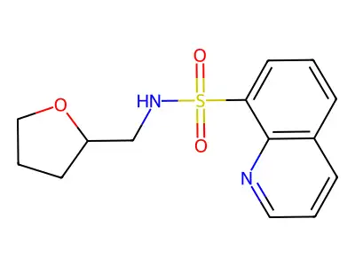 N-(tetrahydrofuran-2-ylmethyl)quinoline-8-sulfonamide structure
