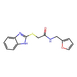 2-(1H-benzimidazol-2-ylsulfanyl)-N-(furan-2-ylmethyl)acetamide structure