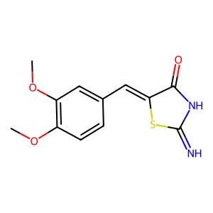 5-[(3,4-Dimethoxyphenyl)methylene]-2-imino-1,3-thiazolidin-4-one structure